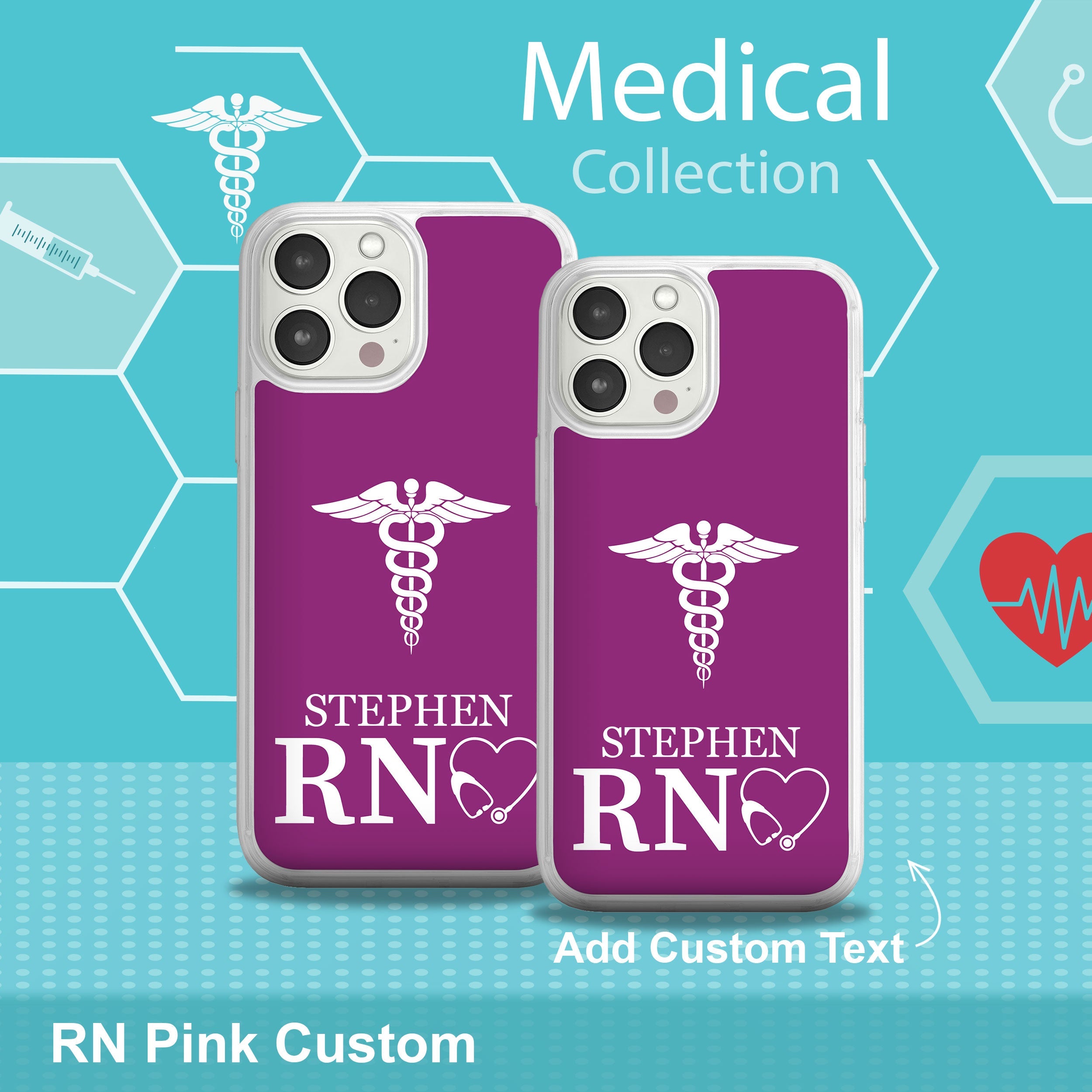 Nurse HD Custom Name Apple iPhone 12 Series Mag-Safe Phone Case