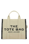 Marc Jacobs Women Beige Canvas The Tote Shopping Bag