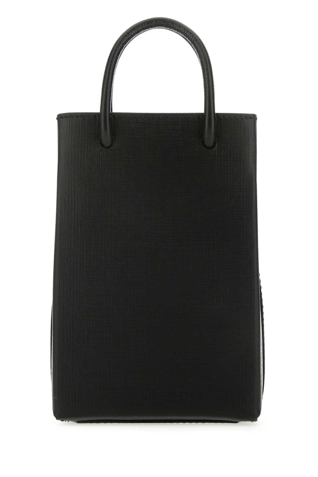 Balenciaga Women Black Leather Phone Case