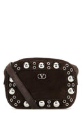 Valentino Garavani Men Brown Suede Nellcã´Te Crossbody Bag
