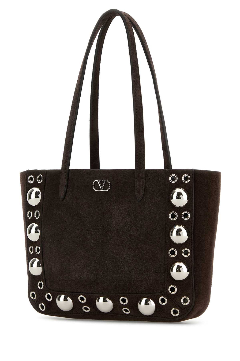Valentino Garavani Women Brown Suede Nellcã´Te Shopping Bag