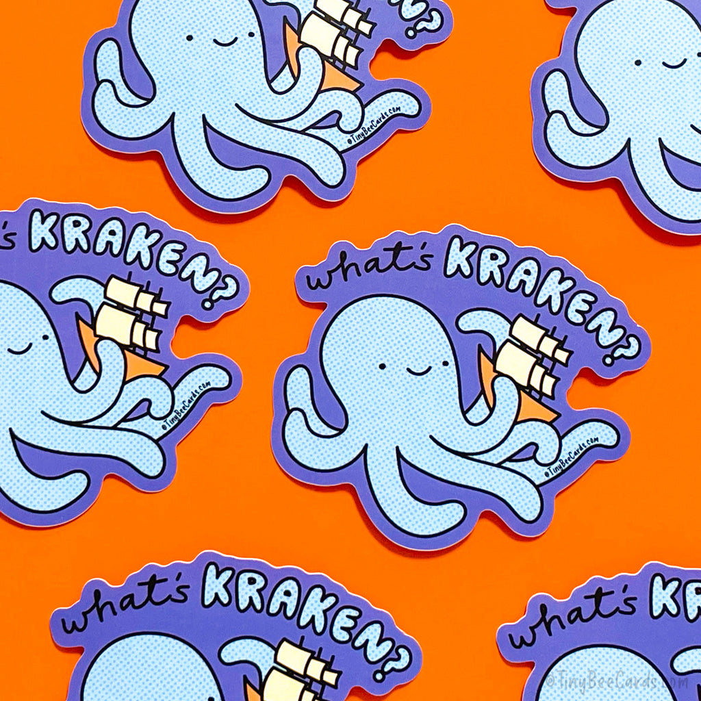 Kraken Vinyl Sticker "What's Kraken?"