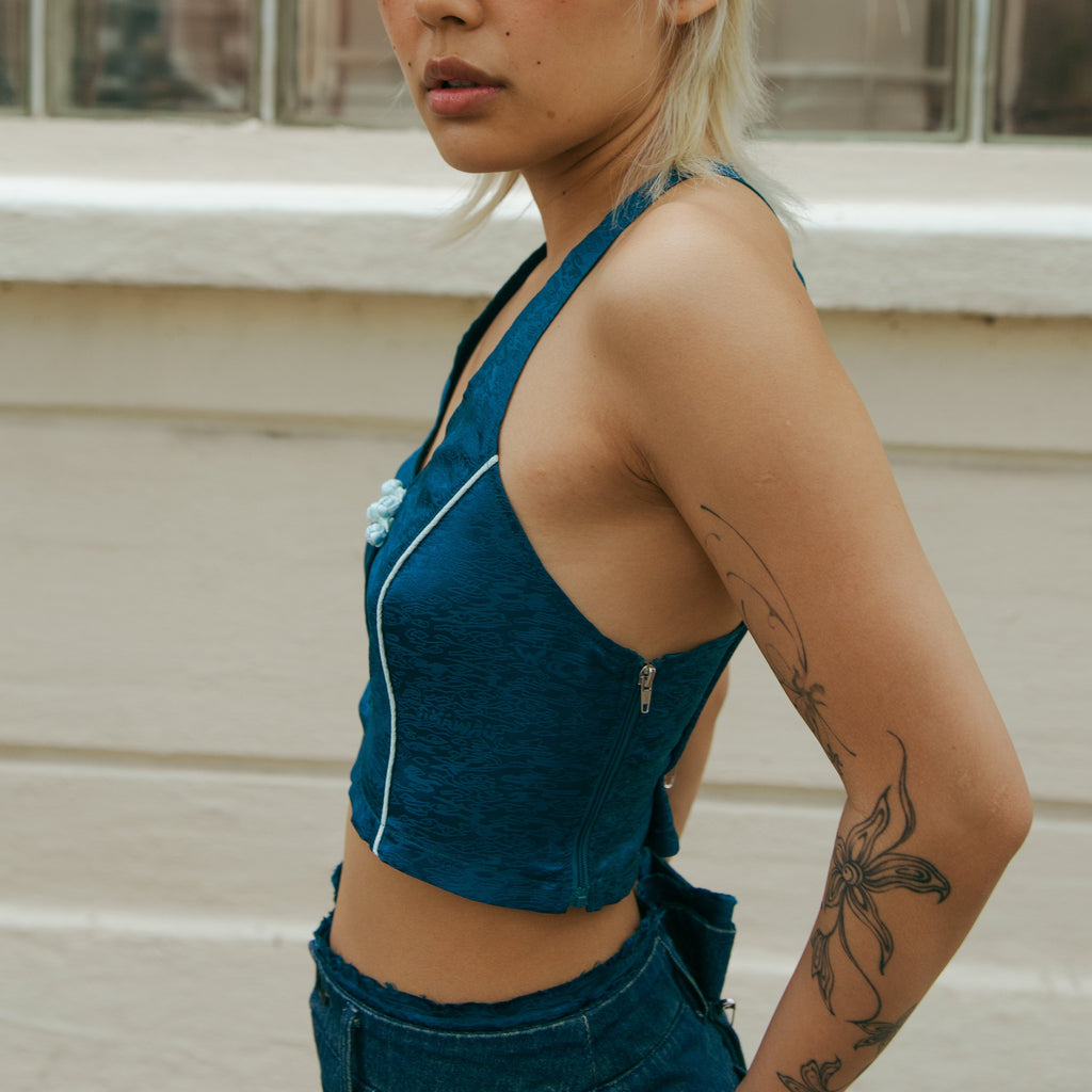 Bu Sleeveless Top Forest Blue