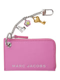 Marc Jacobs Women 'The Coin Purse Charm' Pink Keychain With Logo Lettering On The Front And Charm Embellishments In Grained Leather Woman