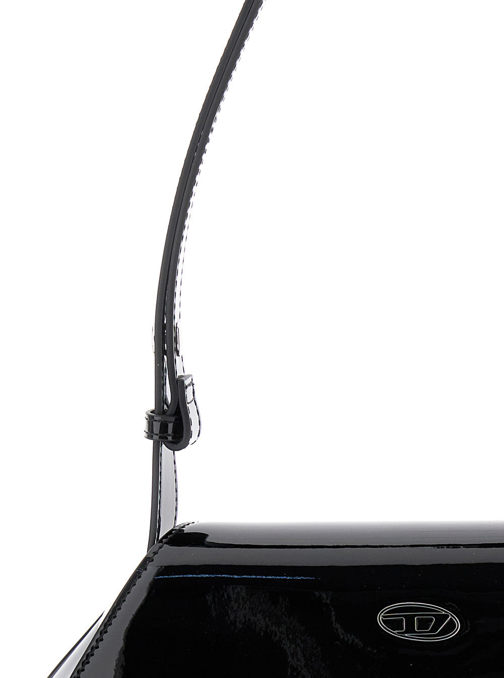 Diesel Women Shoulder Bag 'Play' With Logo Plaque In Black Tech Fabric For Women