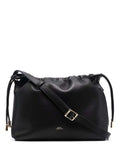 A.P.C. Women Black Crossbody Bag With Logo Lettering On The Front And Drawstring Closure In Ecoleather For Women