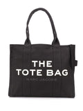 Marc Jacobs Women Tote Bag 'The Large Tote' With Contrast Logo Print In Black Cotton For Women