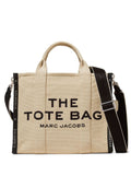 Marc Jacobs Women Handbag 'Small Tote' With Contrasting Embroidered Logo In Ecoleather And Polyester Beige Women