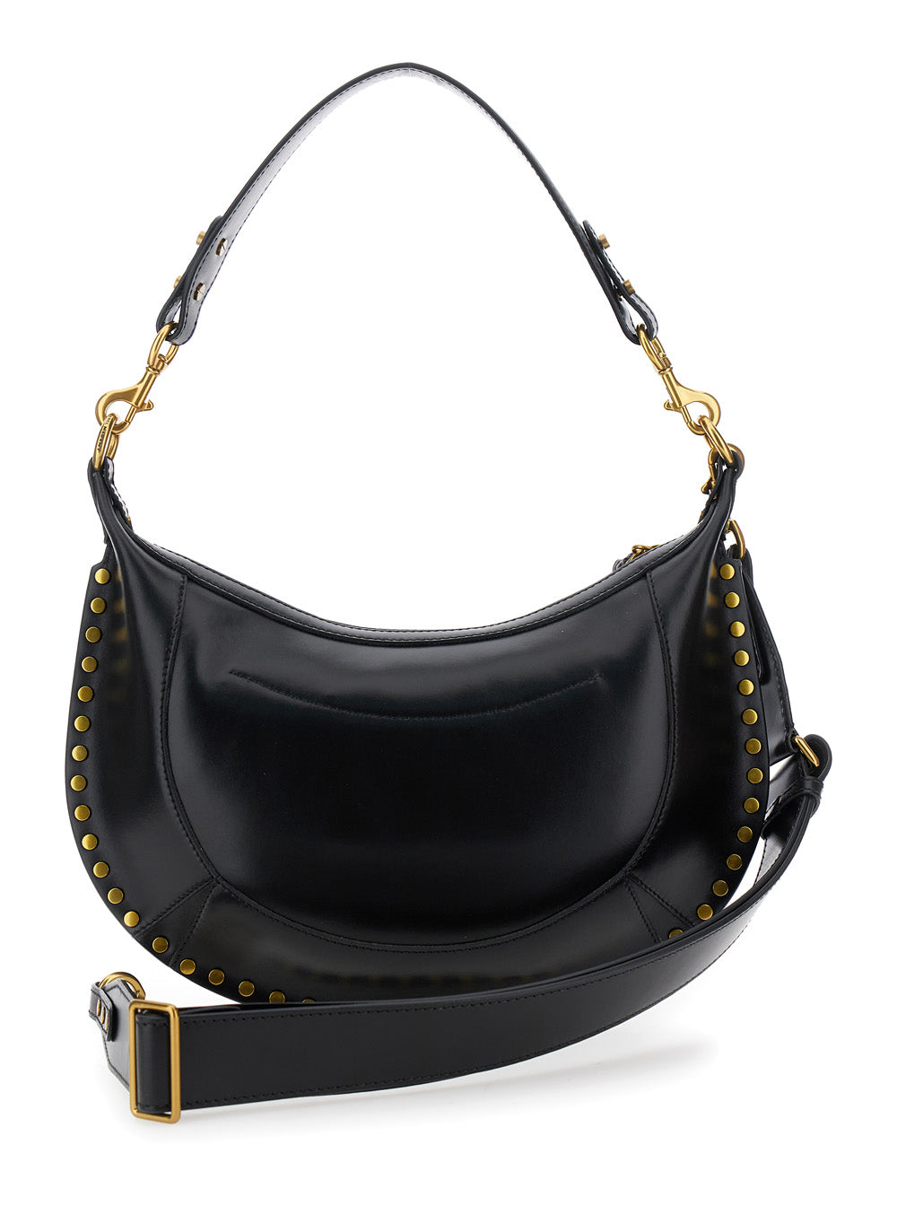 Isabel Marant Women Shoulder Bag 'Naoko' With Removable Strap And Logo Lettering Imprinted On The Front In Black Leather For Women