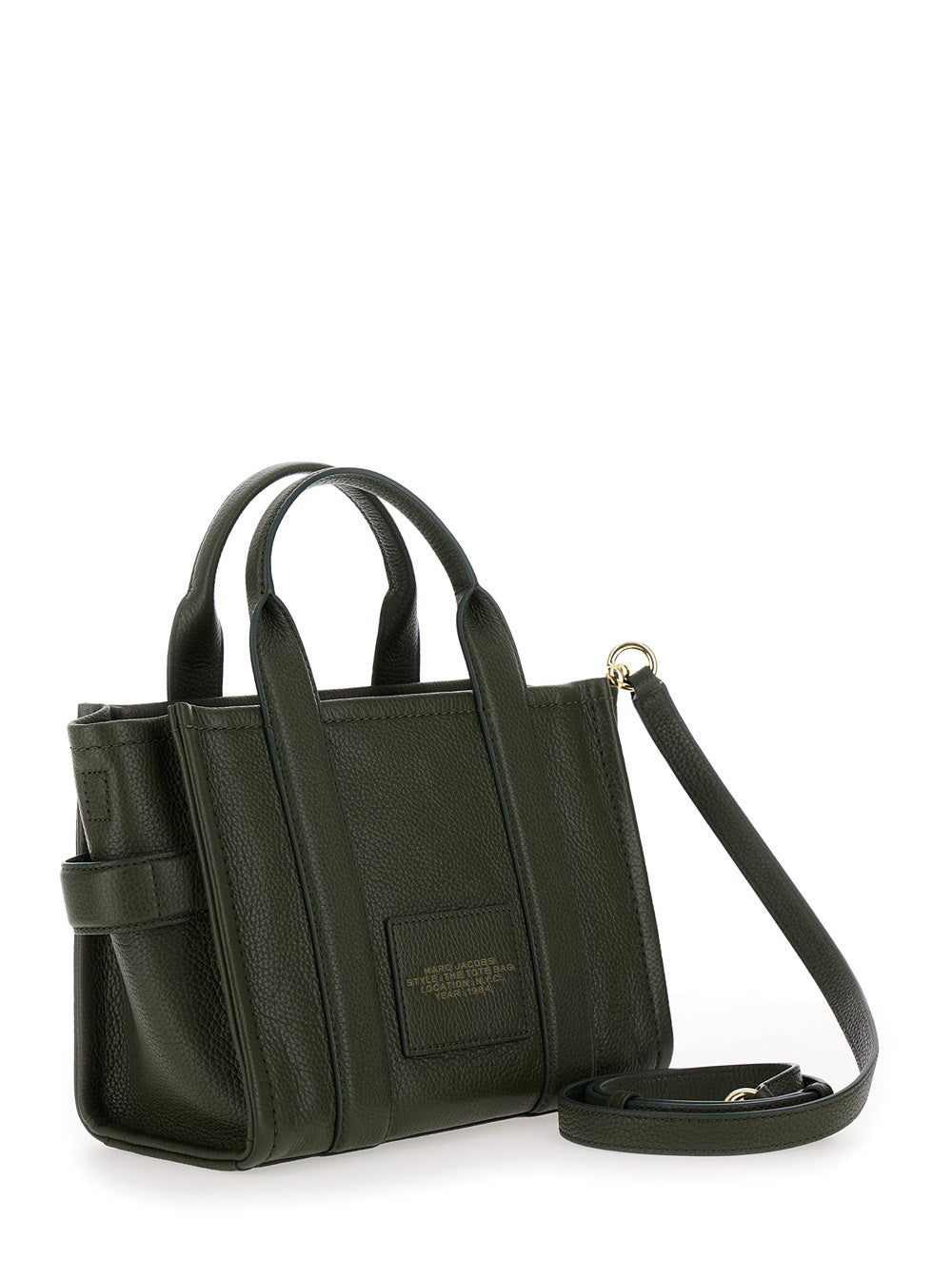 Marc Jacobs Women The Tote Bag Media In Green Hammered Leather For Women
