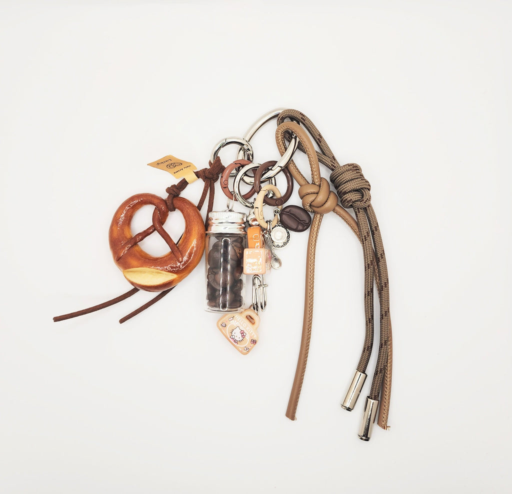 Aroma Delight Pretzel & Coffee Scented Bag Charm