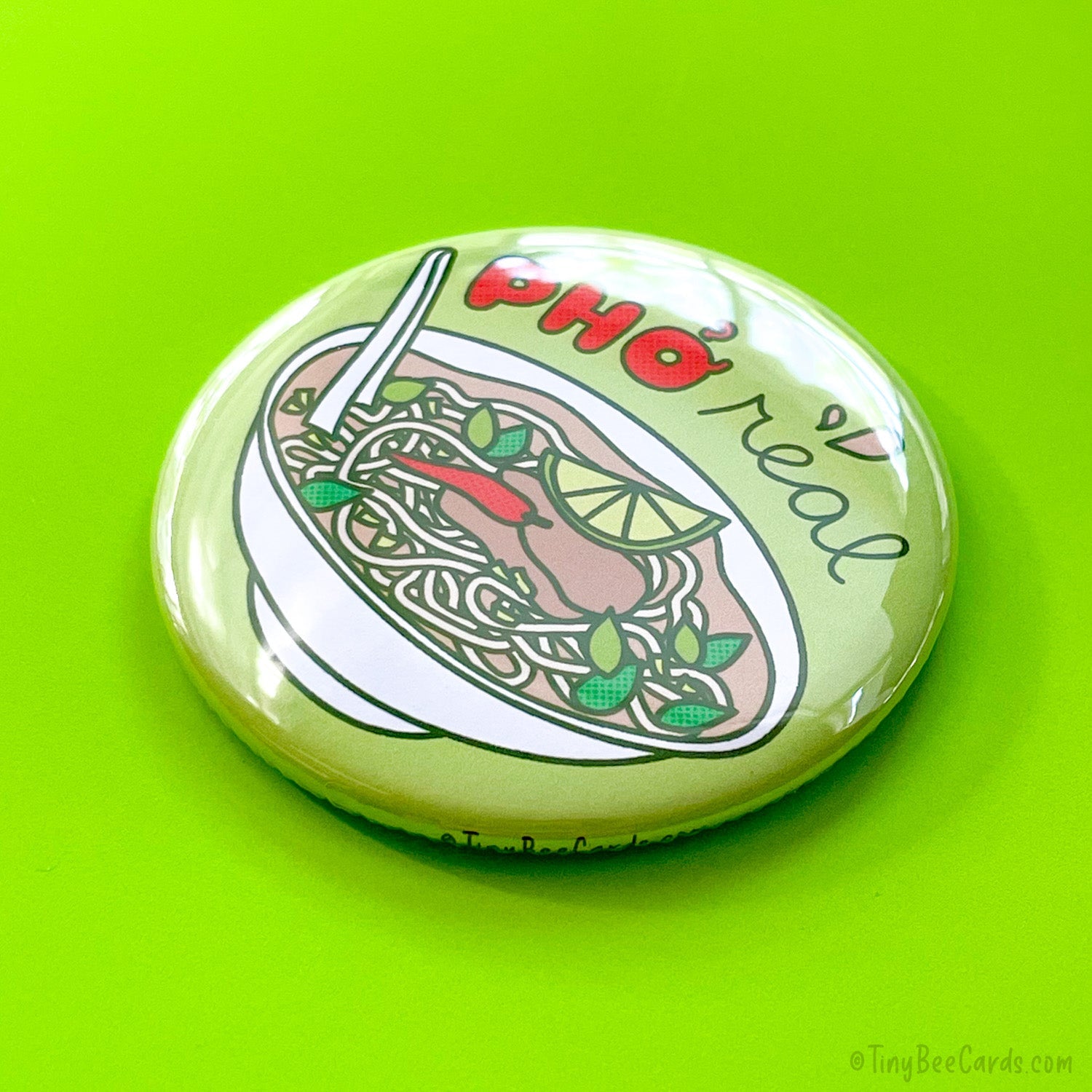 Pho Noodle Magnet or Pin "Pho Real!"