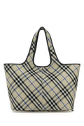 Burberry Women Embroidered Canvas Shopping Bag