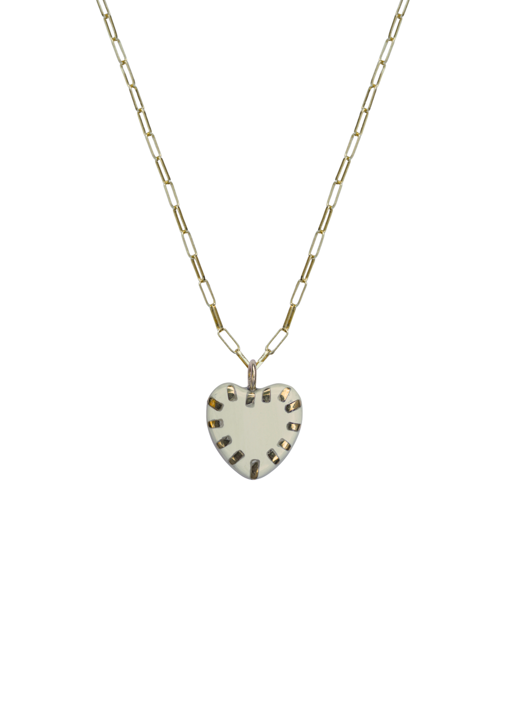 Heart Horn and Brass Charm