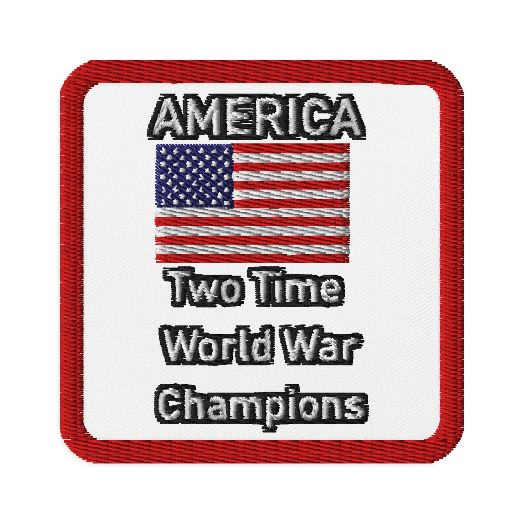 America World War Champion Embroidered Iron on Patches
