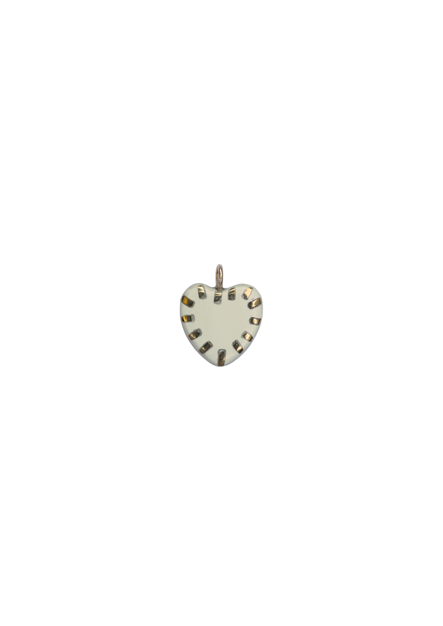 Heart Horn and Brass Charm