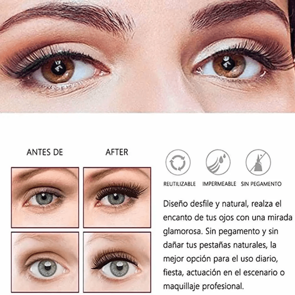 Reusable 3D Magnetic Eyelashes