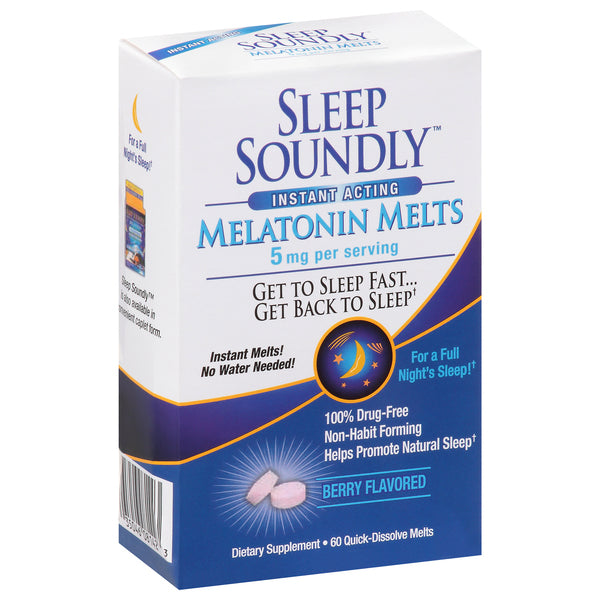 Sleep Soundly Melatonin Melts, 5 Mg, Berry Flavored