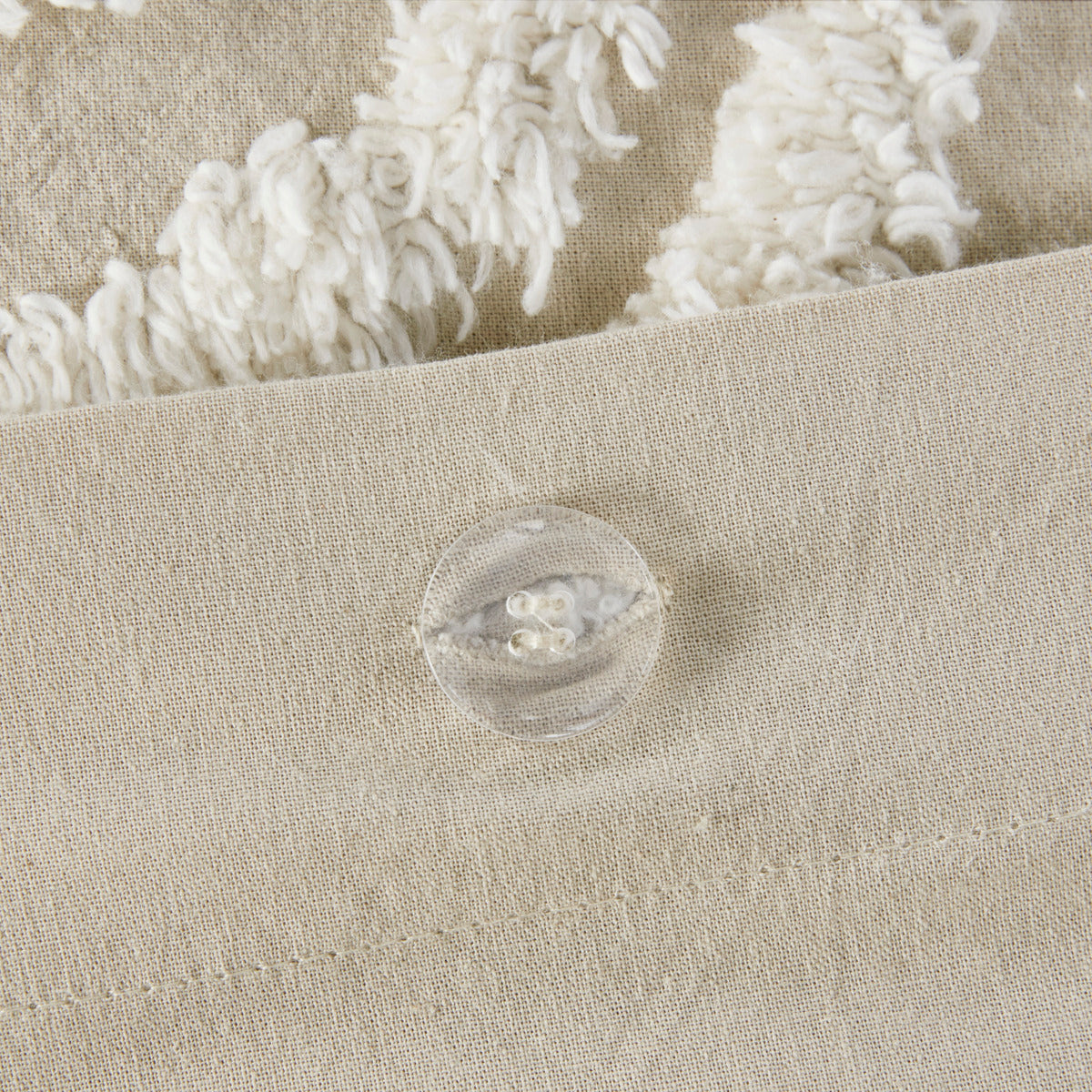Full/Queen 3 Piece Tufted Cotton Duvet Cover Set