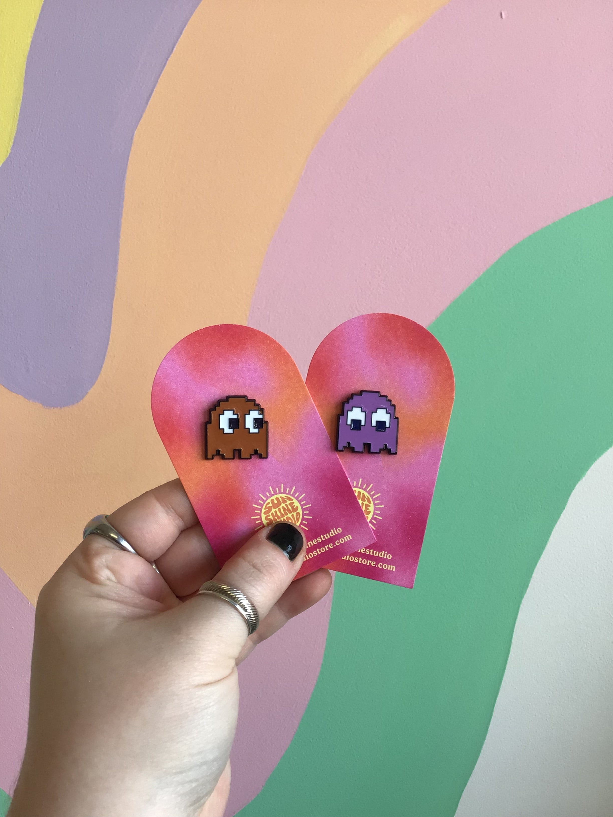 Pac-Man Ghost Enamel Pins