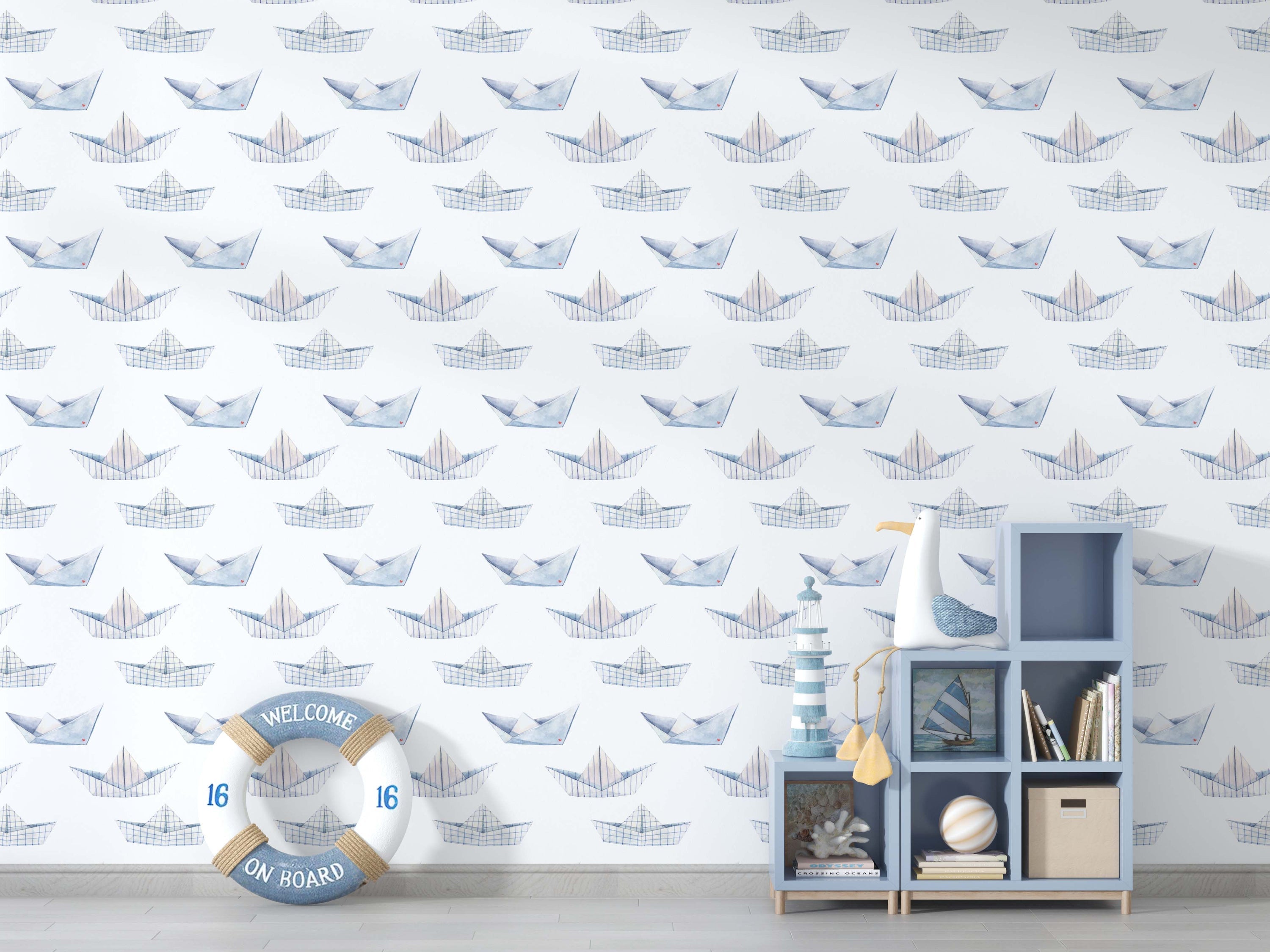 Paperboat Wallpaper | Kitchen + Metal