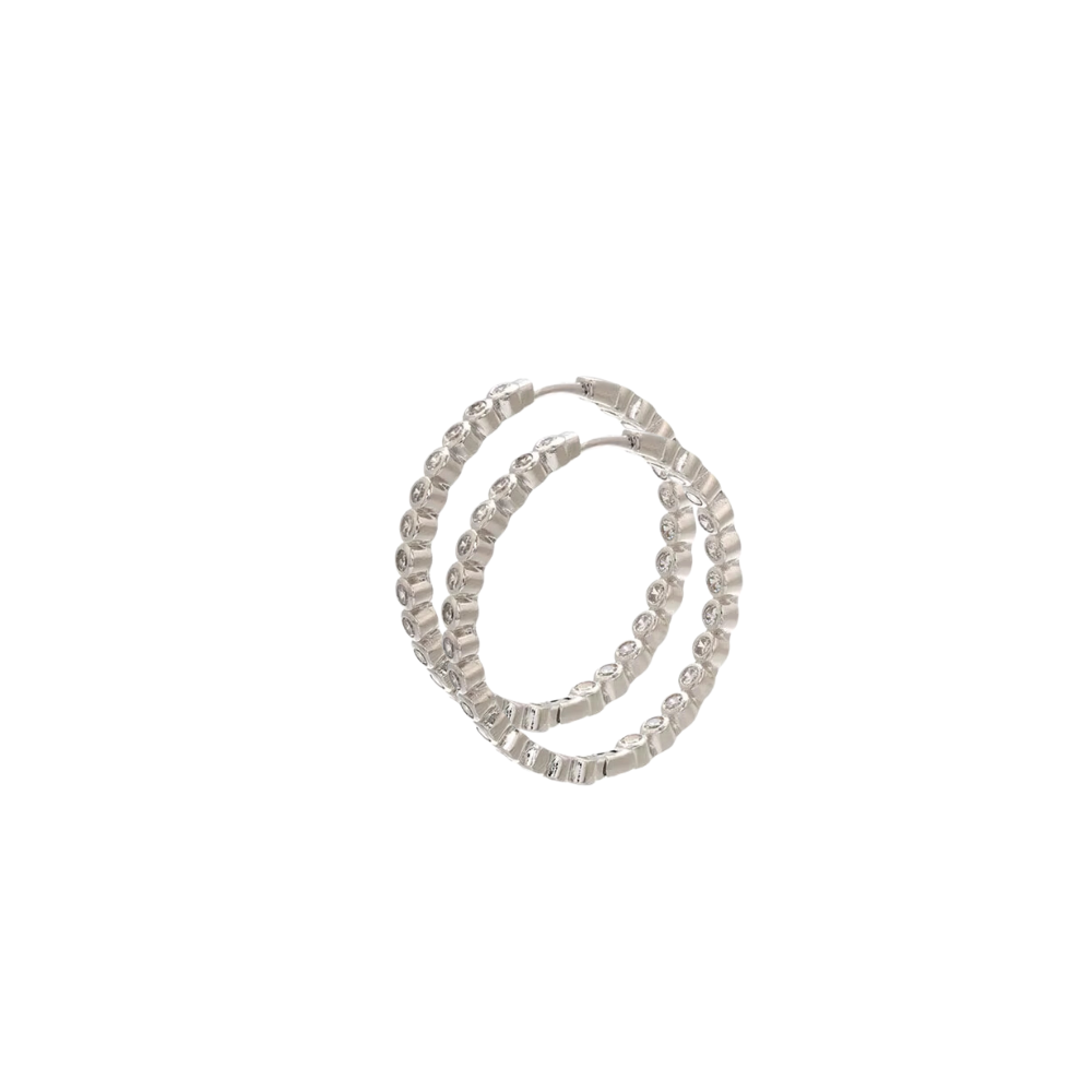 Bezeled Hoop Earrings ~ Deep South Originals
