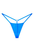 ICED OUT G-STRING IN OCEAN BLUE
