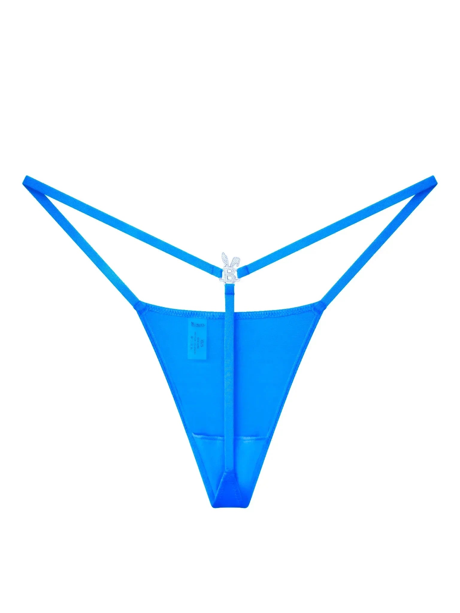 ICED OUT G-STRING IN OCEAN BLUE