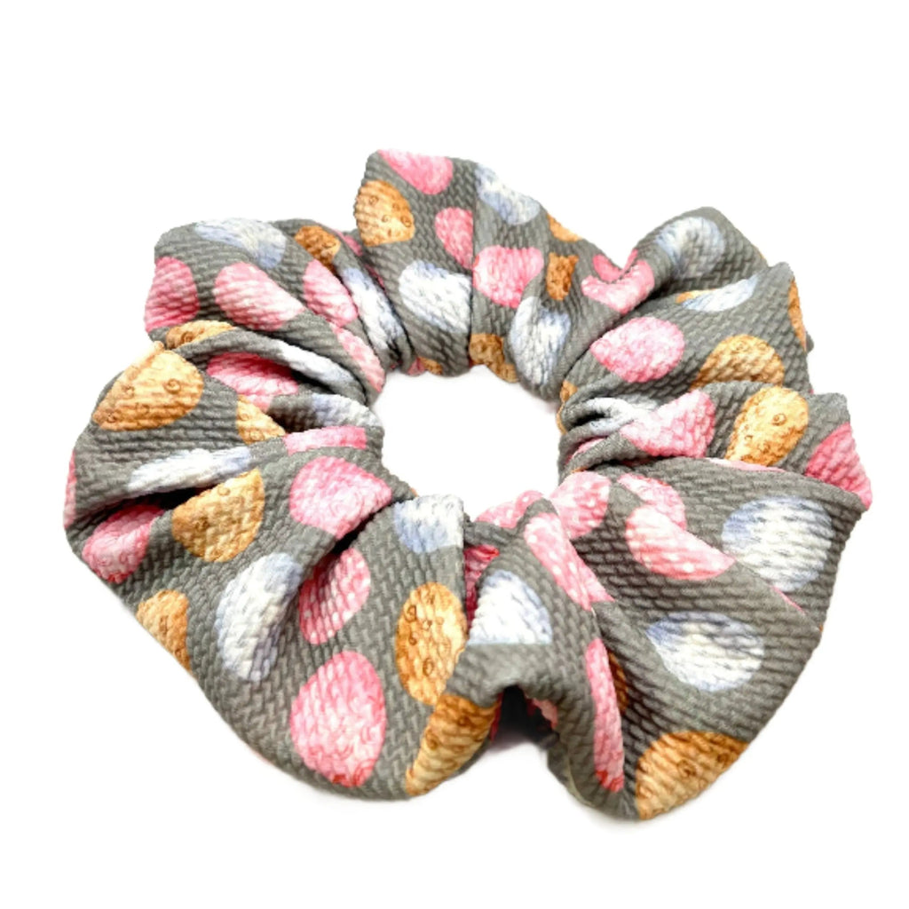 Grey Easter Egg Bullet Scrunchie
