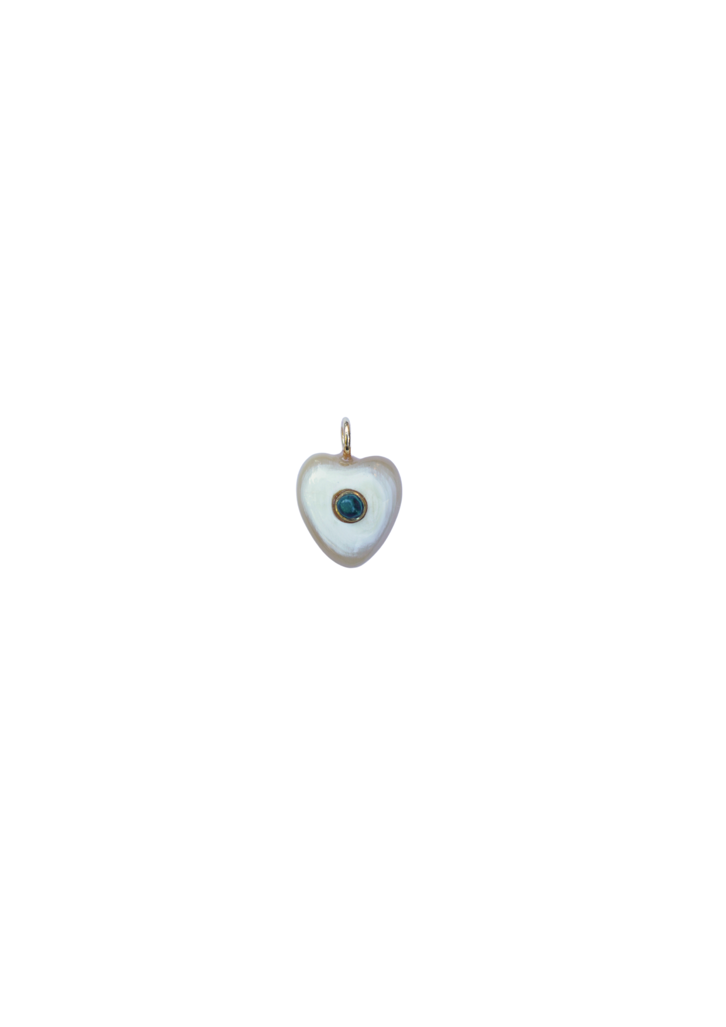 Mini Heart Embellished Horn Charm