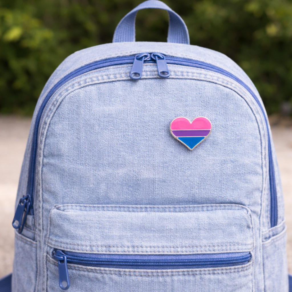 Bisexual Flag Heart Pins