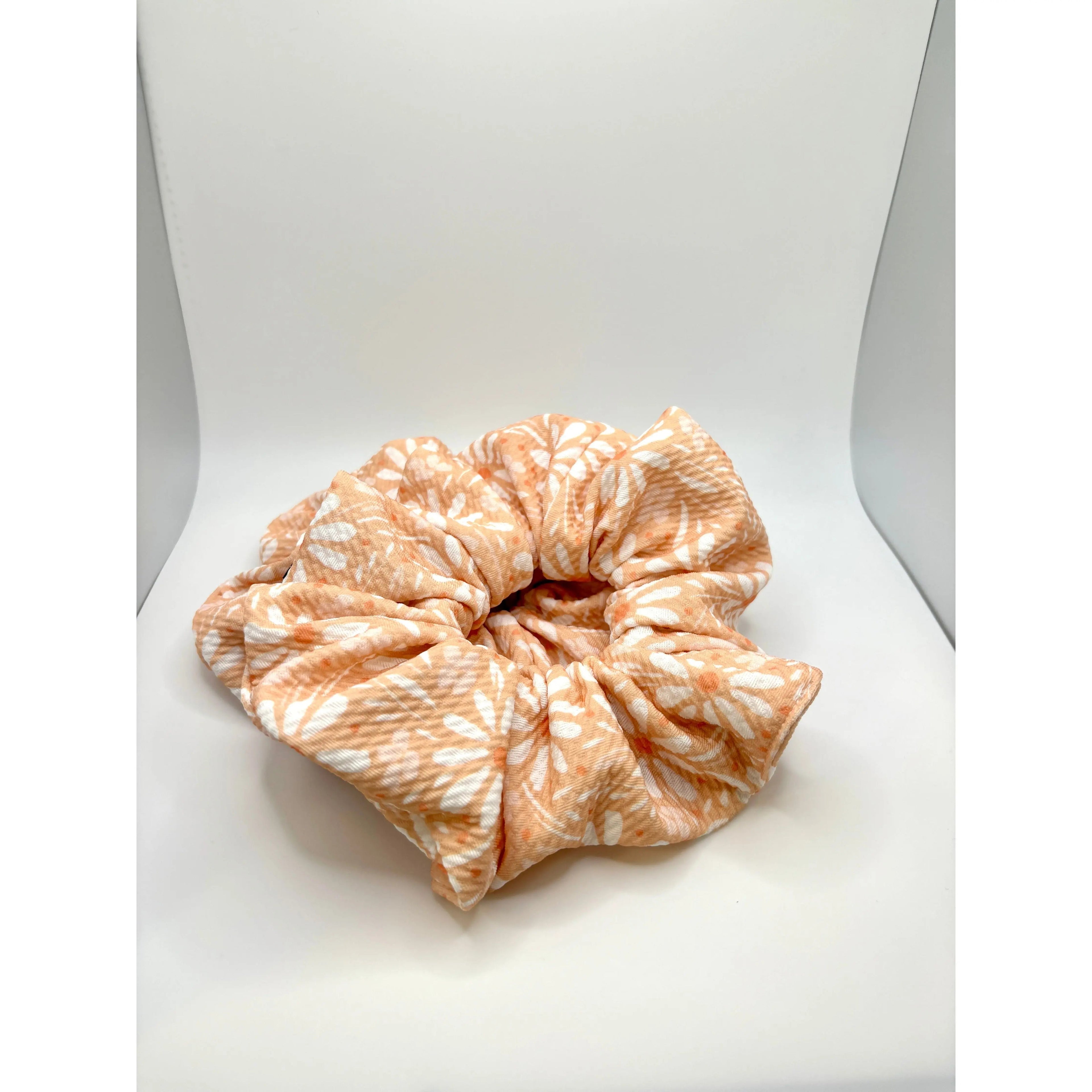 Pink Floral Spring Bullet Scrunchie