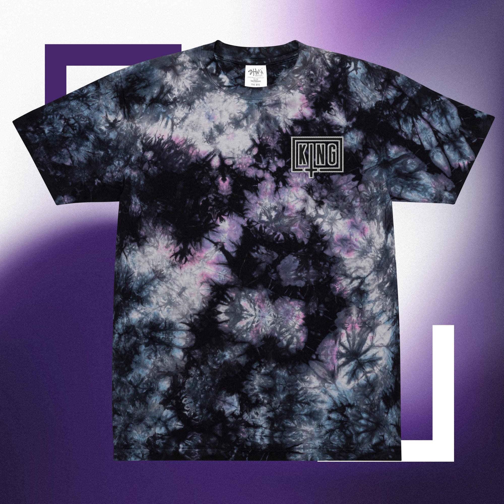 Sullivan King Embroidered Oversized tie-dye rave t-shirt for men women unisex
