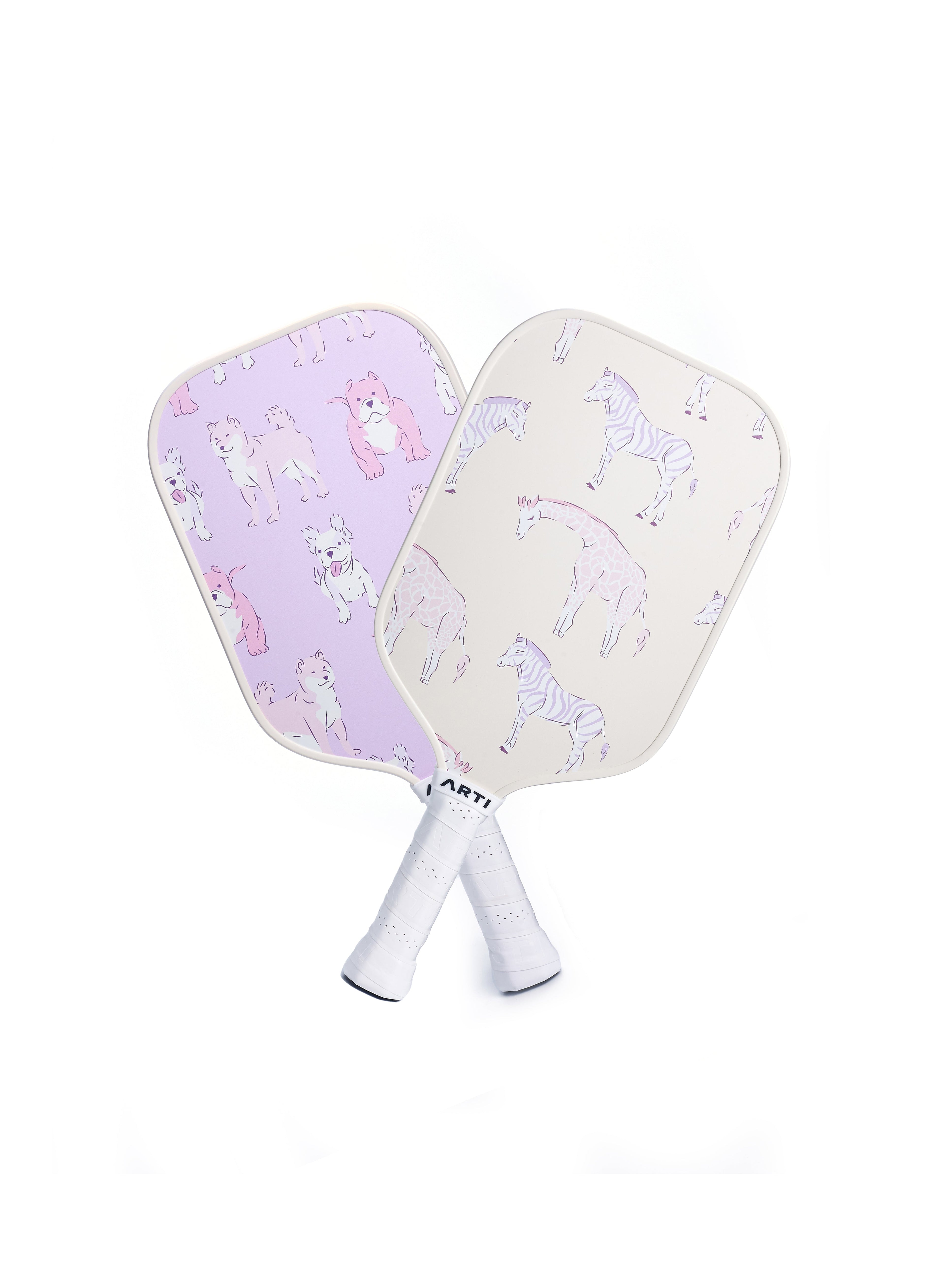 ARTI Fiberglass "Dogs & Giraffes" Pickleball Paddle Set