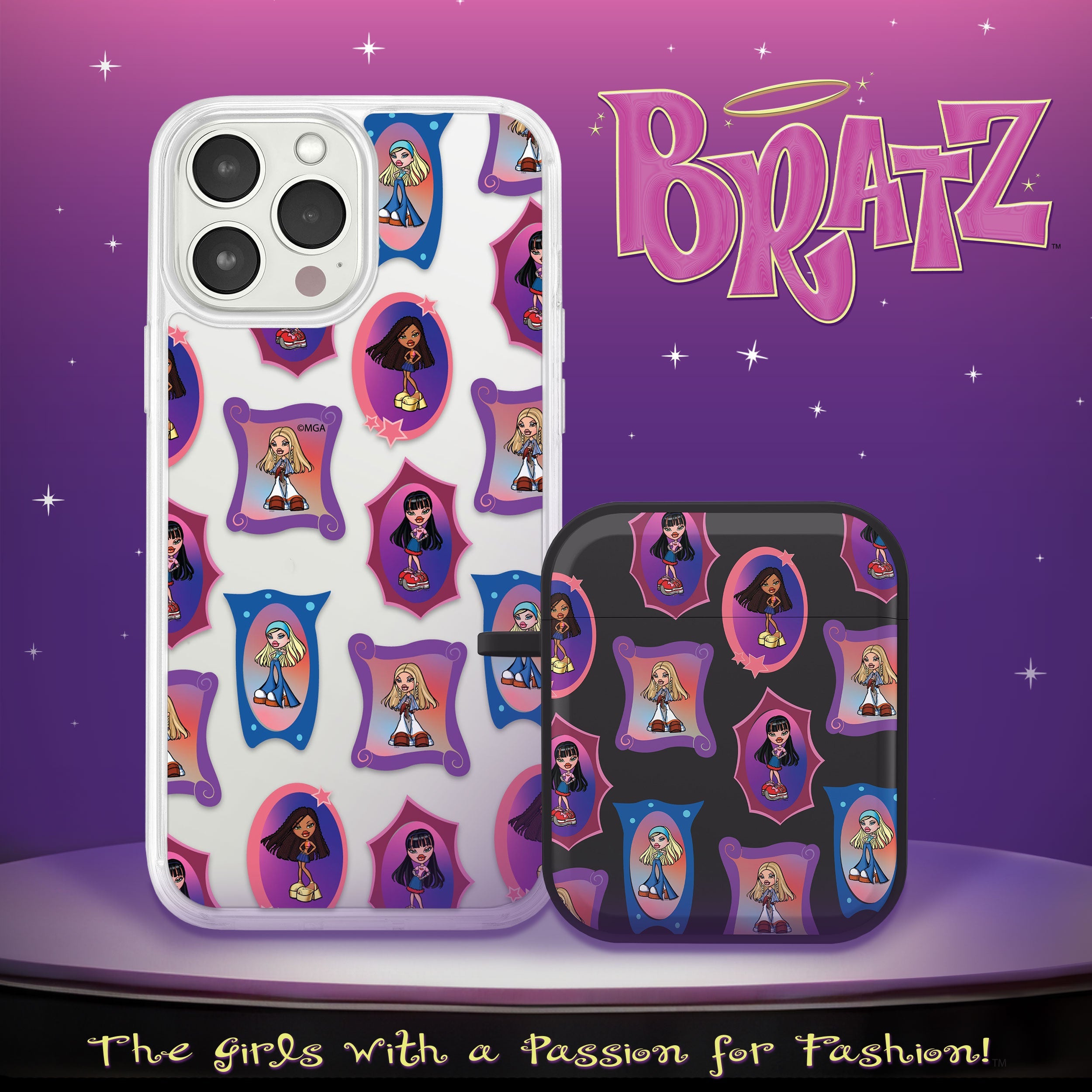 Bratz® Classic HD Apple iPhone 12 Mag-Safe Phone Case and AirPods All Gen 1 & 2 Combo Package