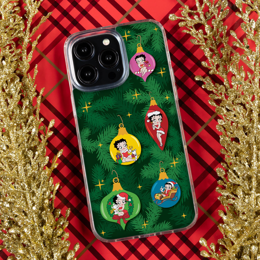Betty Boop Happy Holidays HD Apple iPhone 14 Series Mag-Safe Phone Case