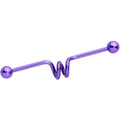 Spiral Purple Anodized Titanium Industrial Project Bar 40mm