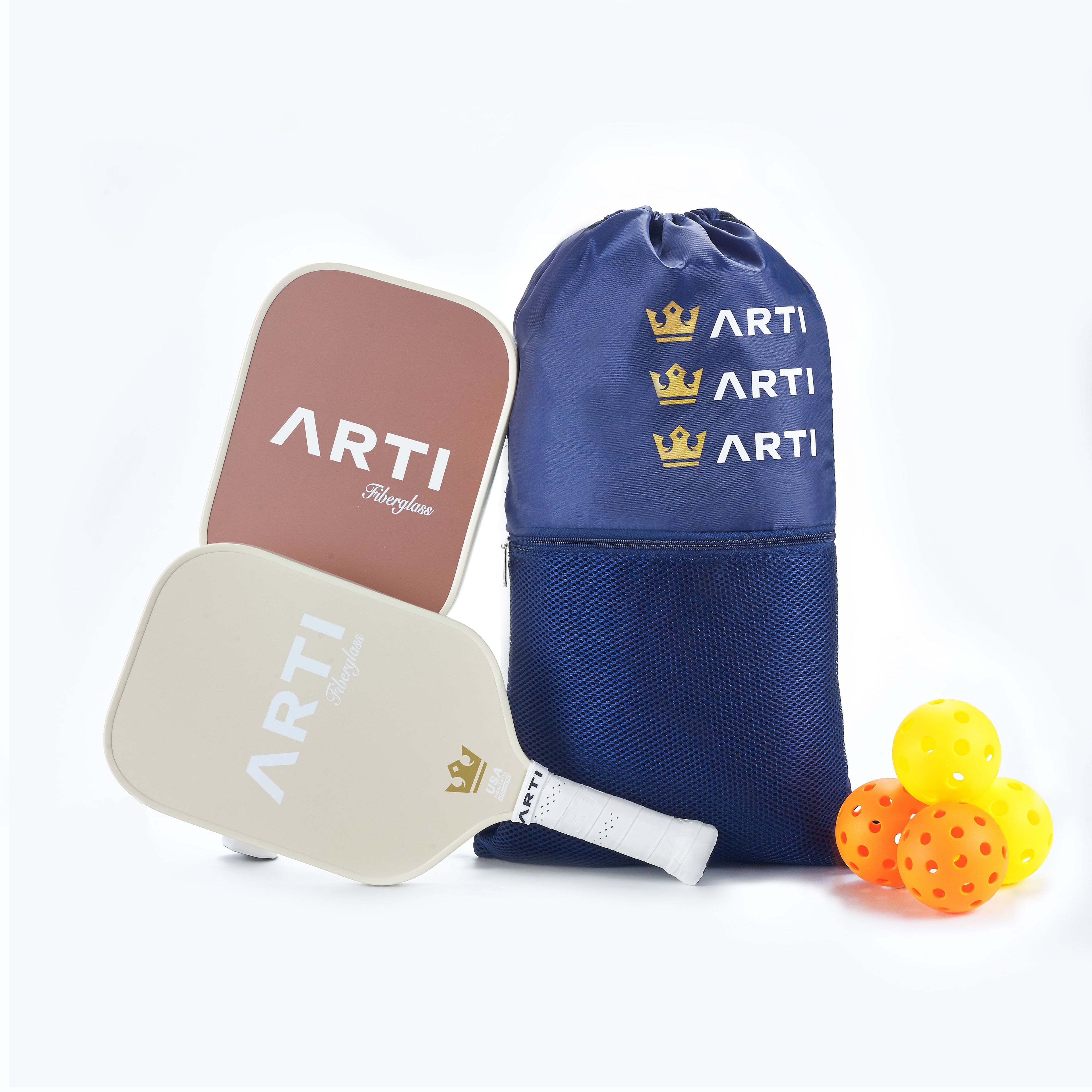 ARTI Fiberglass "Sandstorm" Pickleball Paddle Set