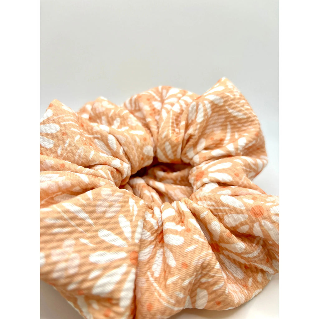 Pink Floral Spring Bullet Scrunchie