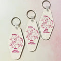 "Sorry I'm Late..." Motel Keychain