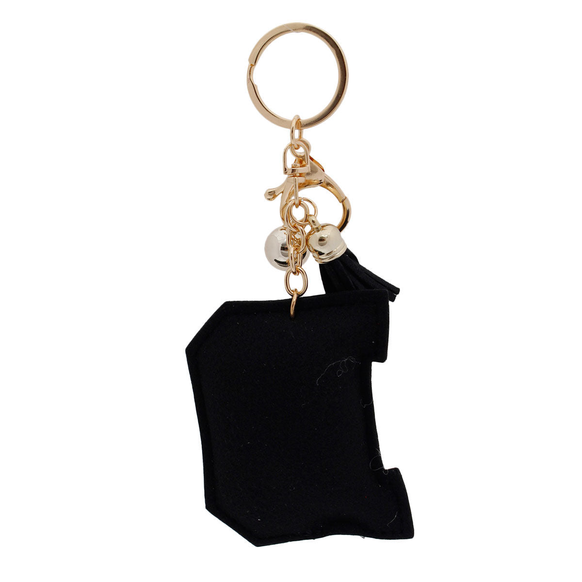 Keychain Bag Charm Black Stylish Accessory