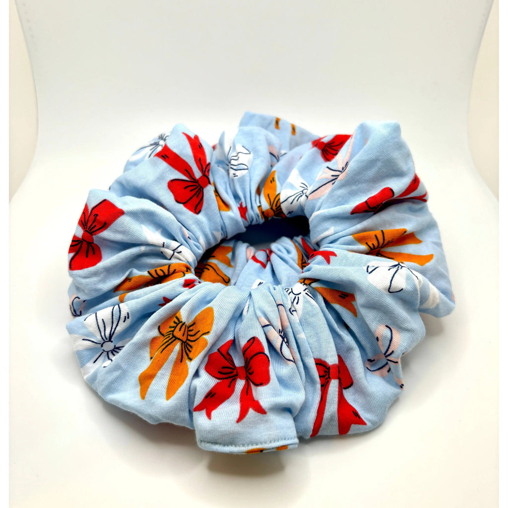 Blue Bow Scrunchie