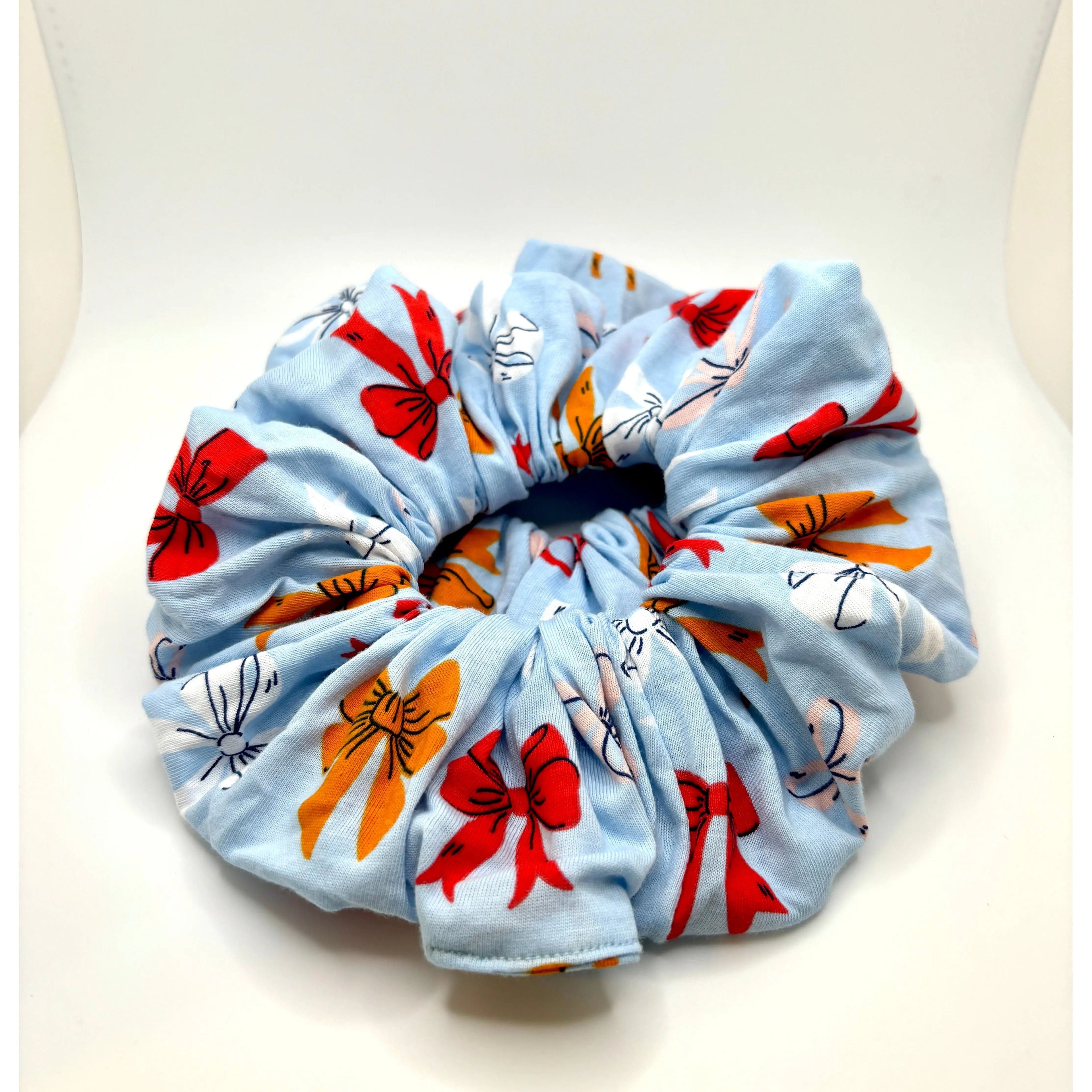 Blue Bow Scrunchie