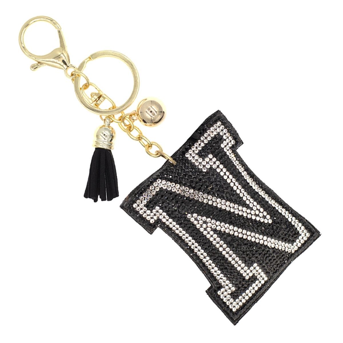 Keychain Bag Charm Black Stylish Accessory