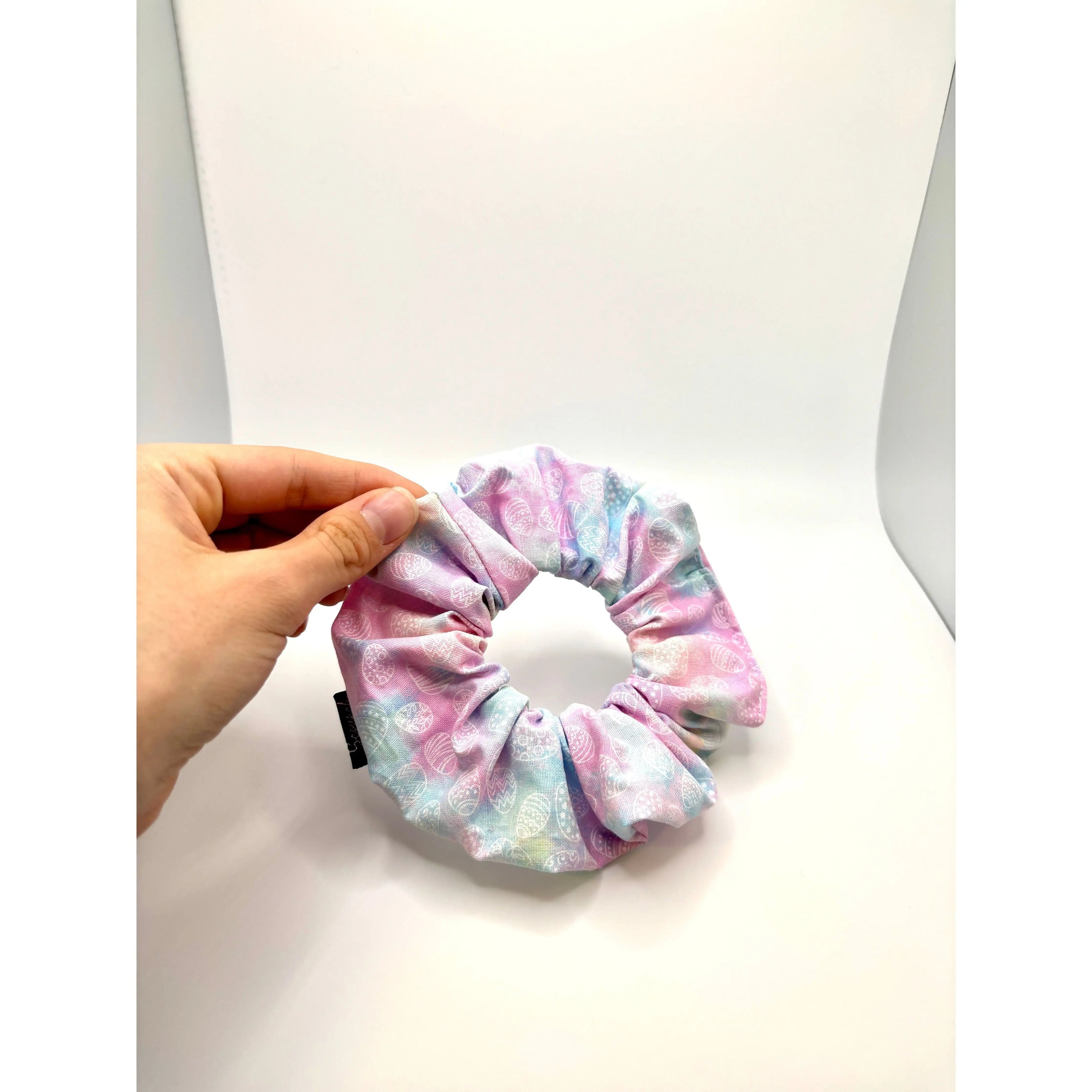 Mini Watercolor Easter Eggs Scrunchie