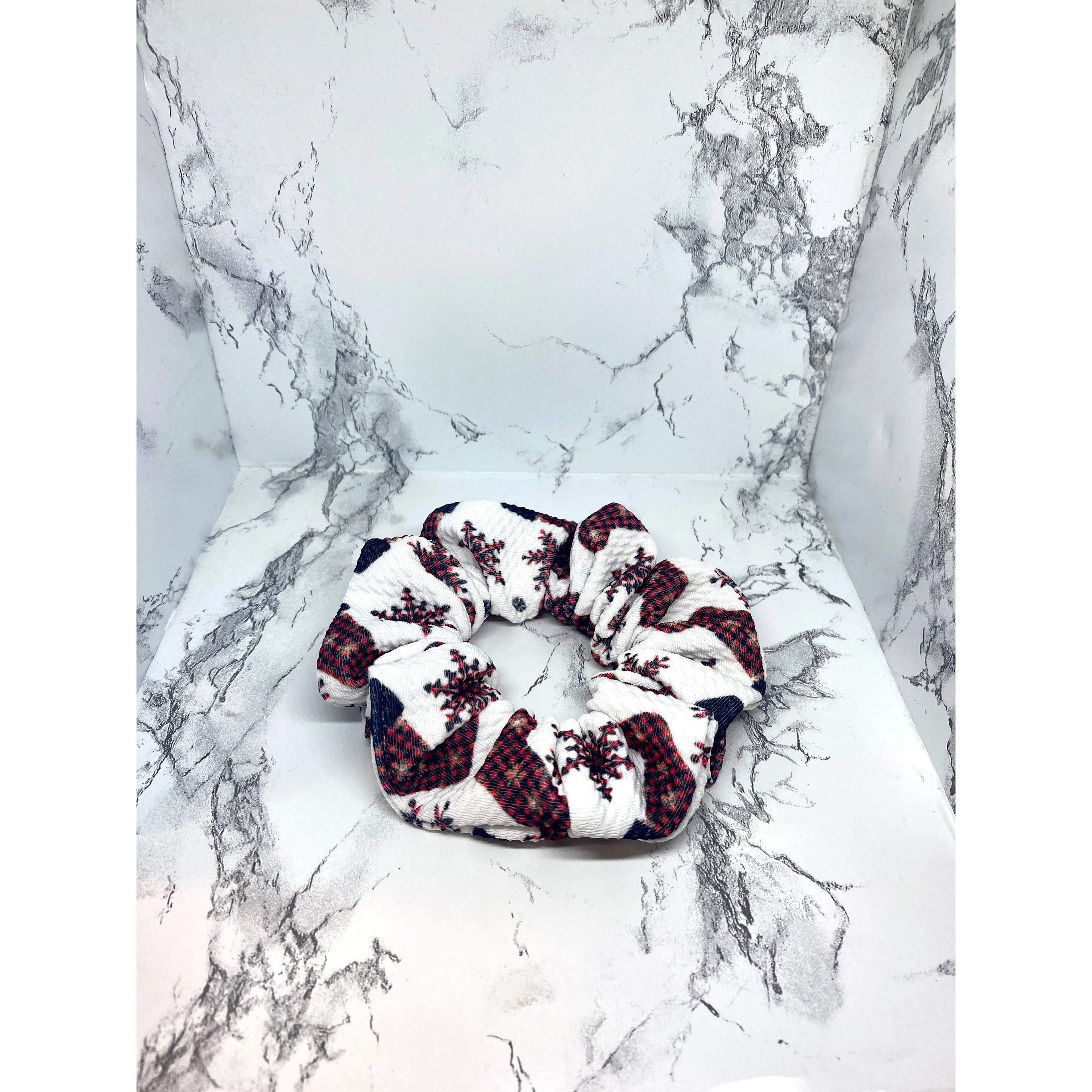 Mini Red Stocking Christmas Bullet Scrunchie