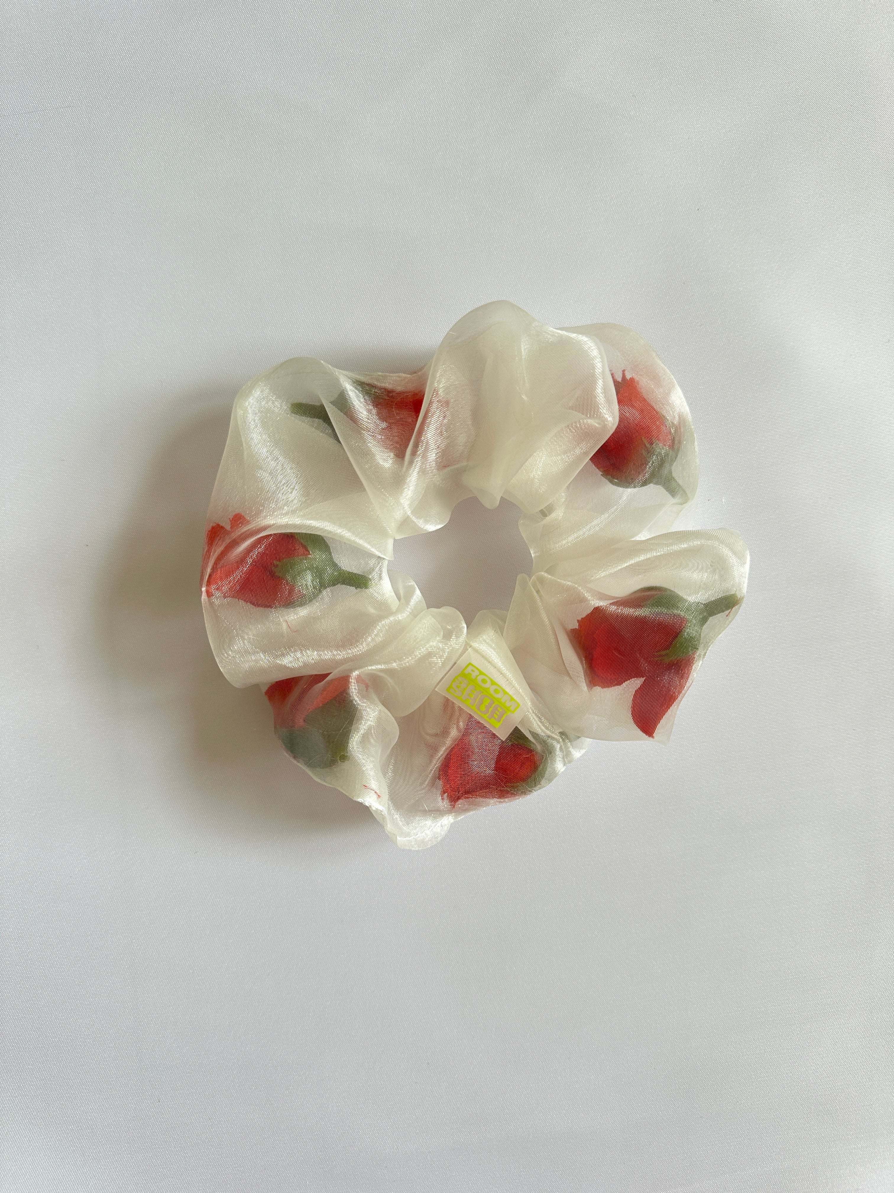 Mini Sheer Rose Stuffed Scrunchie
