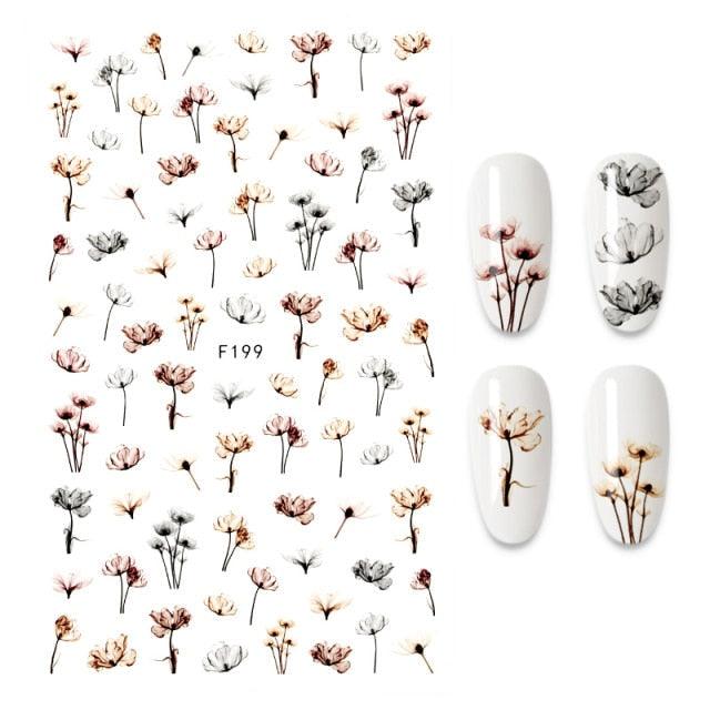 3D Nail Stickers Leaves Butterfly Panda Love Heart Design Stickers For Nails Manicure Foil Nail Art Decor  Girls Manicure Decoration Nail Art Supplies 3D Self-Adhesive Nail Decals Designer Nail Stickers for Acrylic Nails