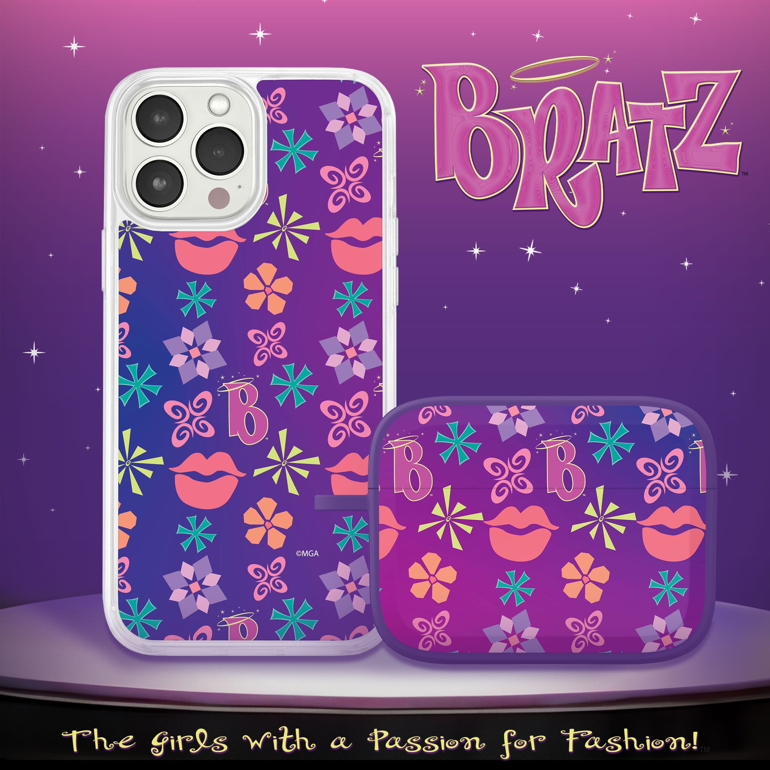 Bratz® Classic HD Apple iPhone 12 Mag-Safe Phone Case and AirPods Pro Combo Package