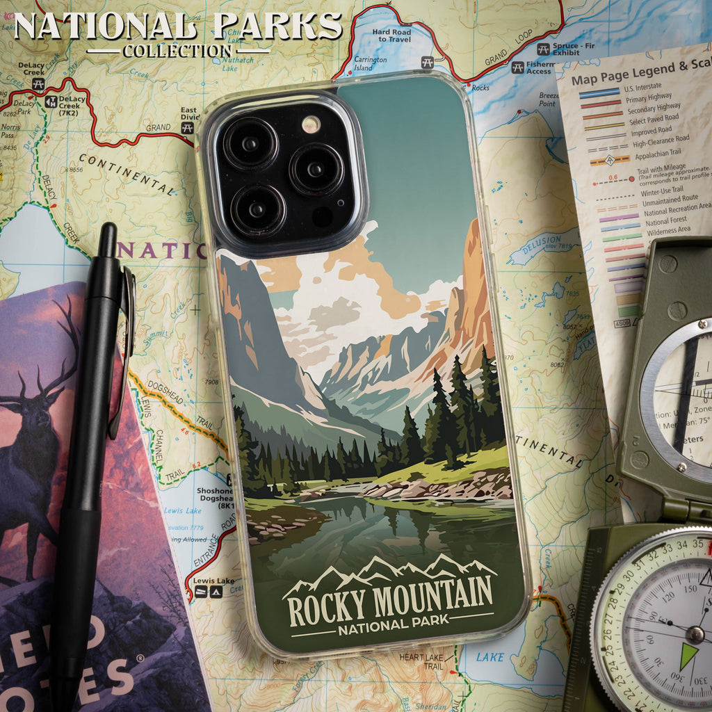 National Parks Rocky Mountain HD Apple iPhone 15 Series Mag-Safe Phone Case